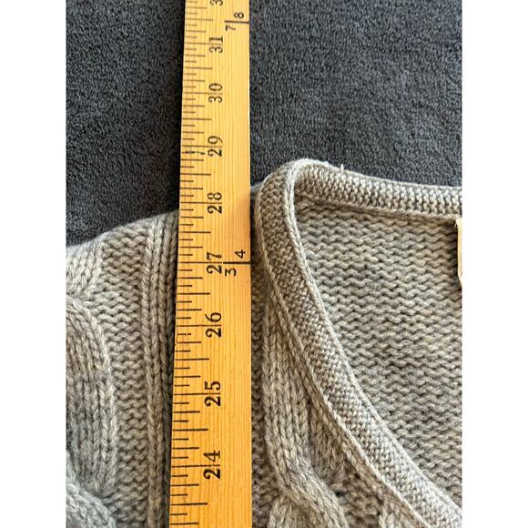 Vintage Bergland Wool Cable Knit Cardigan Gray Made in Austria - Men’s L - Picture 5 of 10